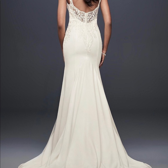 embroidered mermaid wedding dress